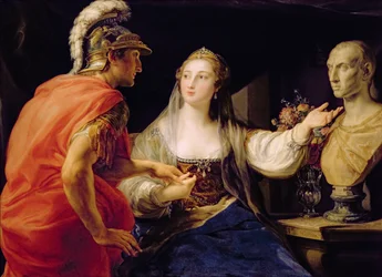 Cleopatra mostra a Ottavio il busto di Giulio Cesare